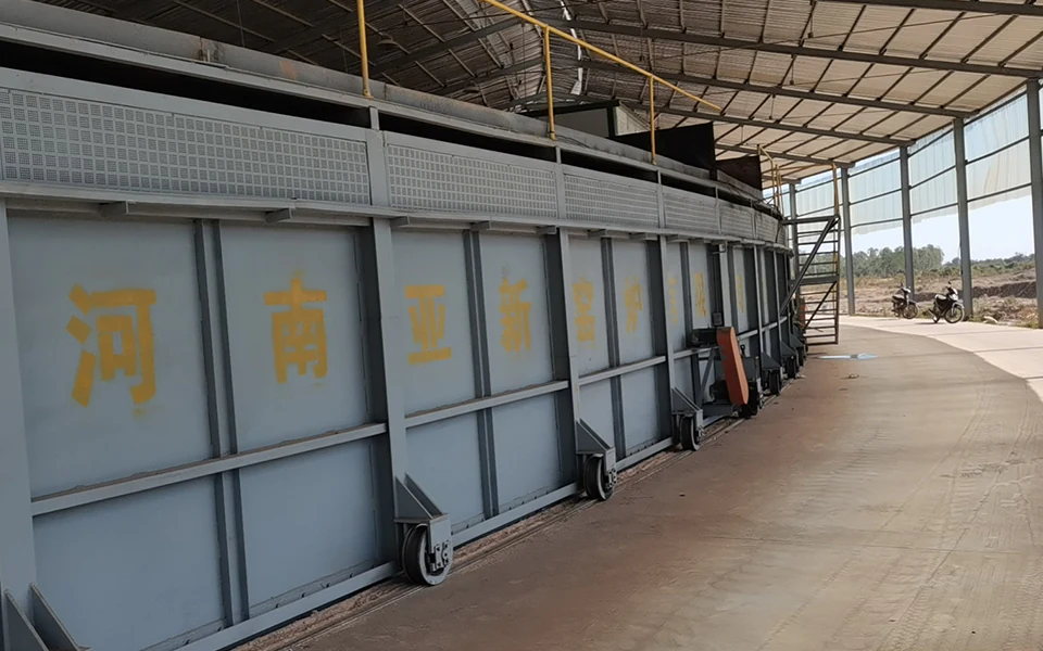 Installed kiln body and wheel supports at Cambodia Project No. 2