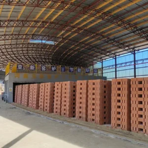 Installed 12.98 m mobile tunnel kiln and brick stacks at Zimbabwe Line 2