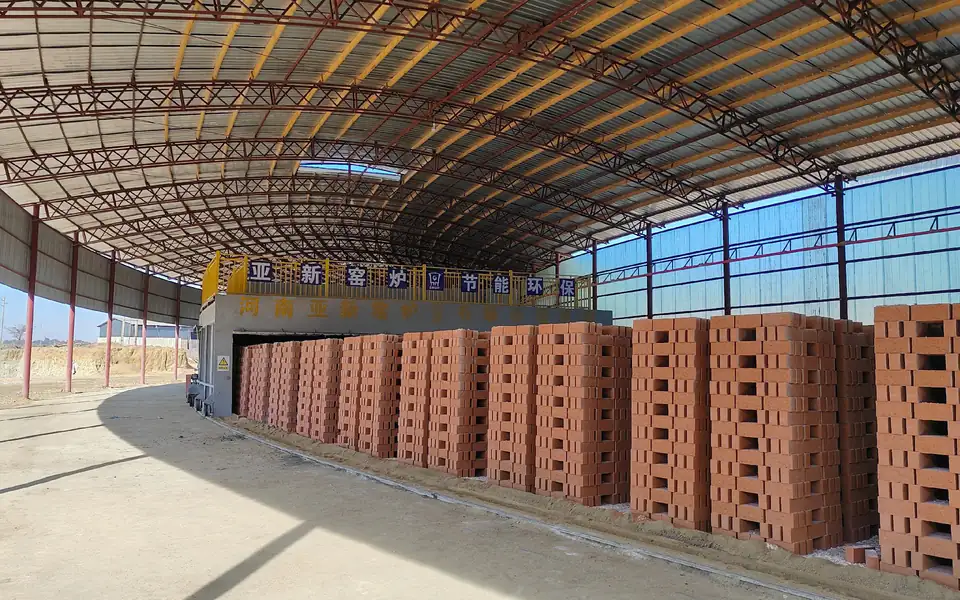 Installed 12.98 m mobile tunnel kiln and brick stacks at Zimbabwe Line 2